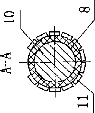 Roller type electromagnetic stirrer for block continuous-casting