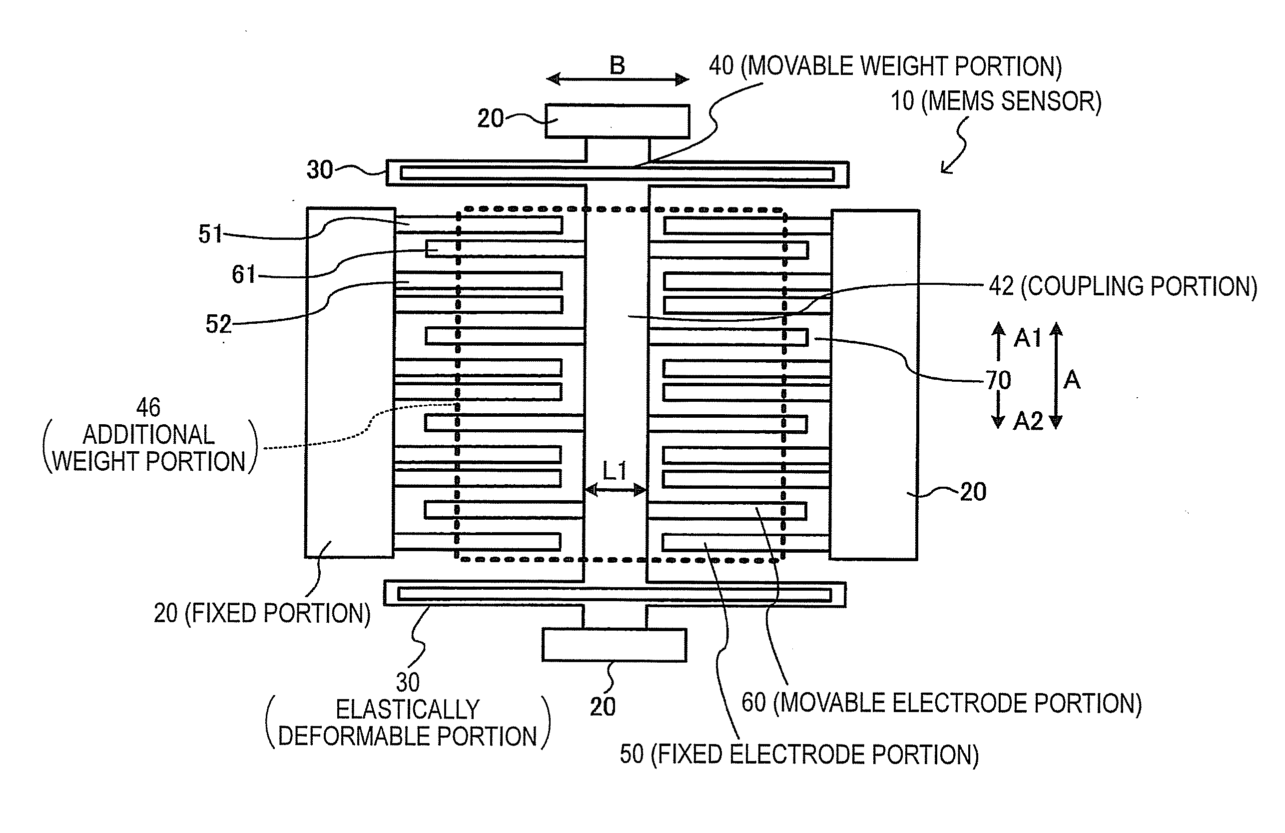 MEMS sensor, method of manufacturing thereof, and electronic apparatus