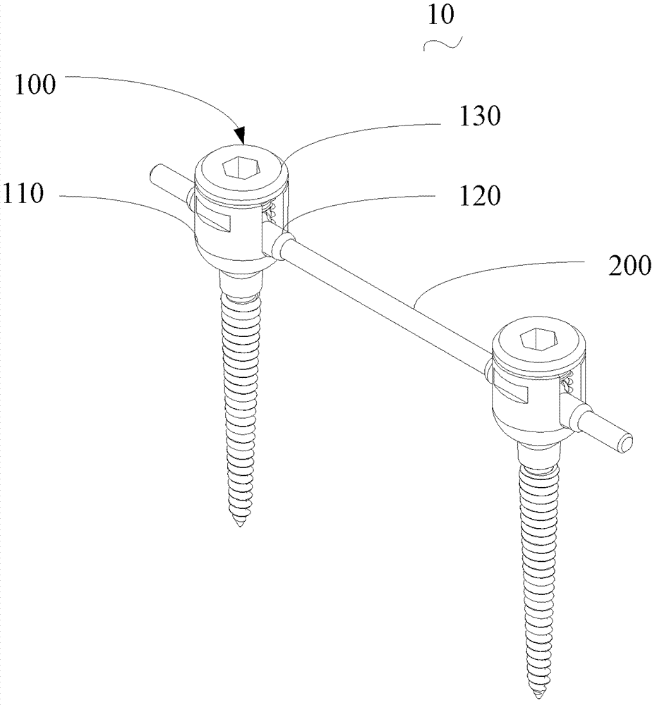 Internal vertebra fixing device