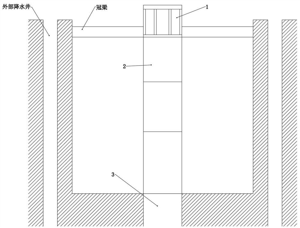 Water collection and drainage device for deep foundation pit in traffic construction