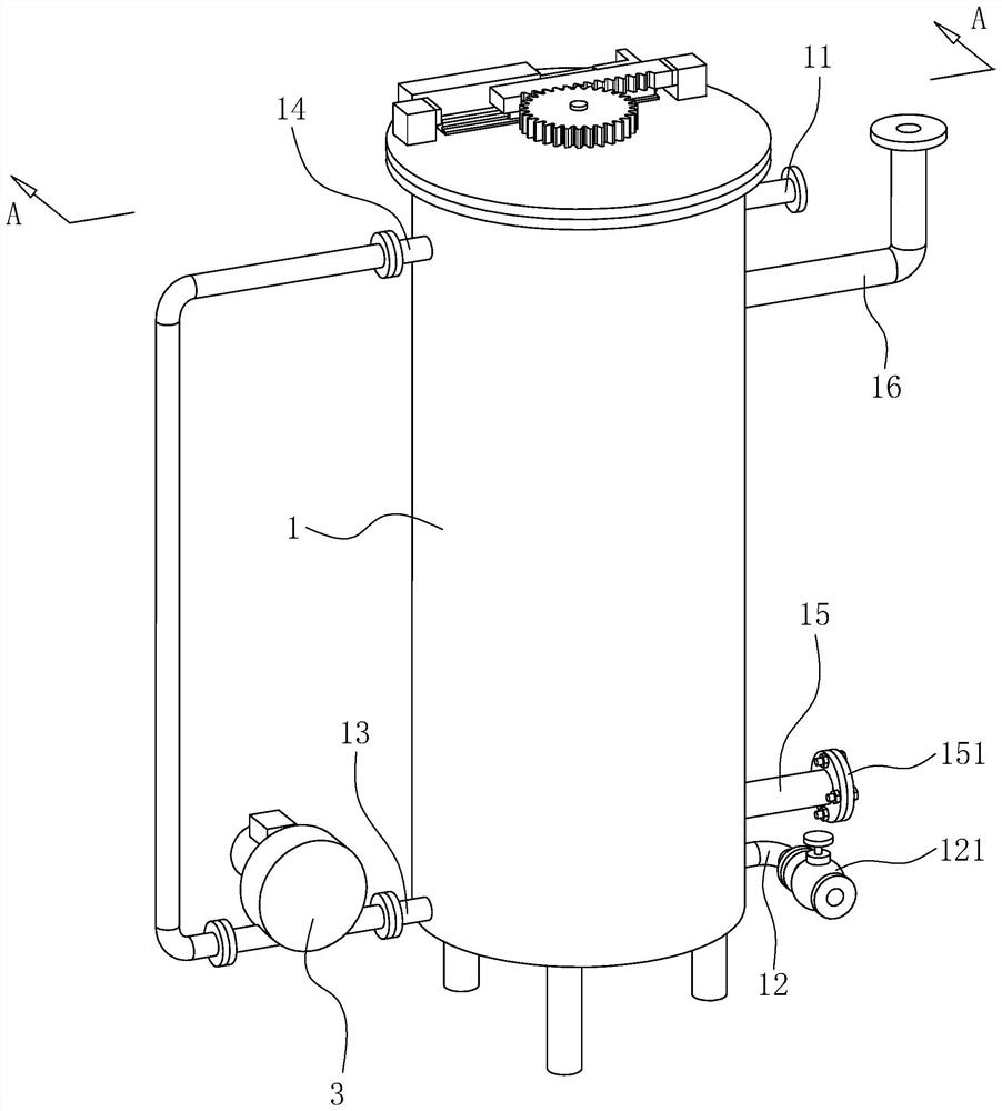 Ion exchange resin tank for improving isopropanol preparation efficiency