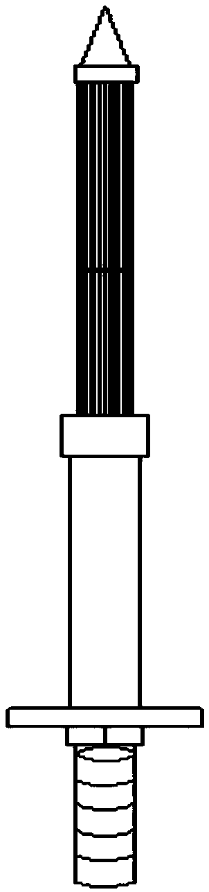 Shuttle-shaped contracted type anchor structure and using method thereof