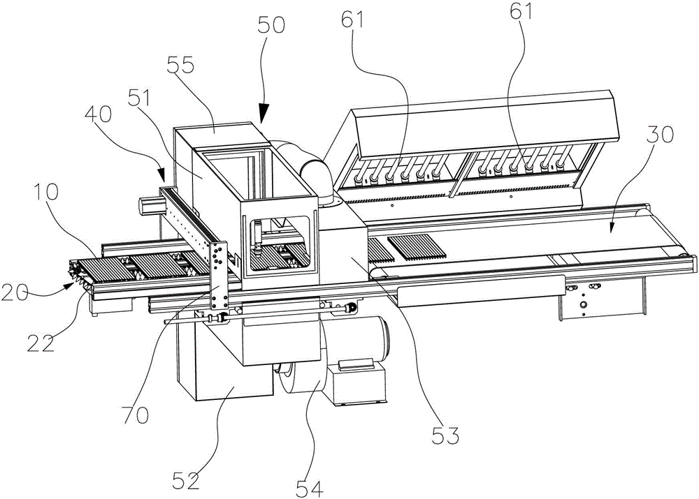 Spraying equipment for LED display screens without board edges