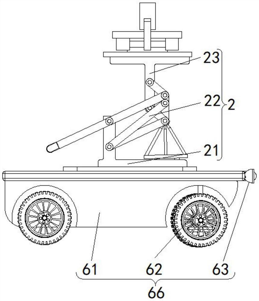 Buffer device of clamping mechanism for substation inspection