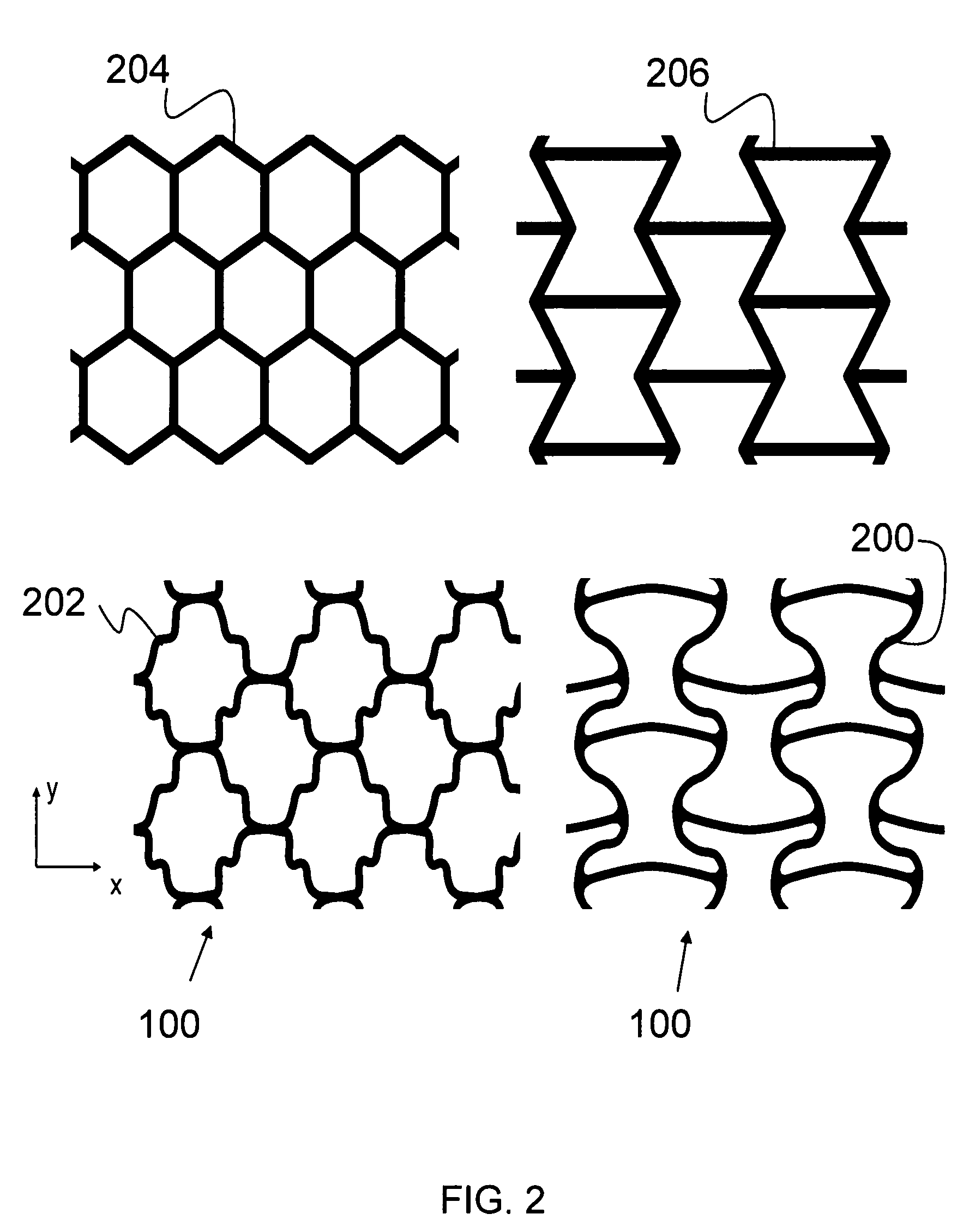 Deformable variable-stiffness cellular structures