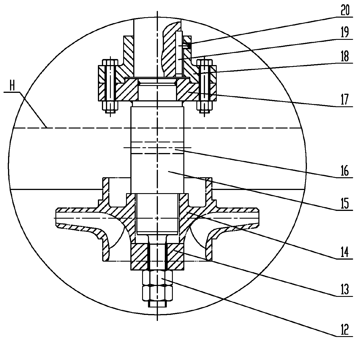 Centrifugal pump impeller hydraulic grinding device