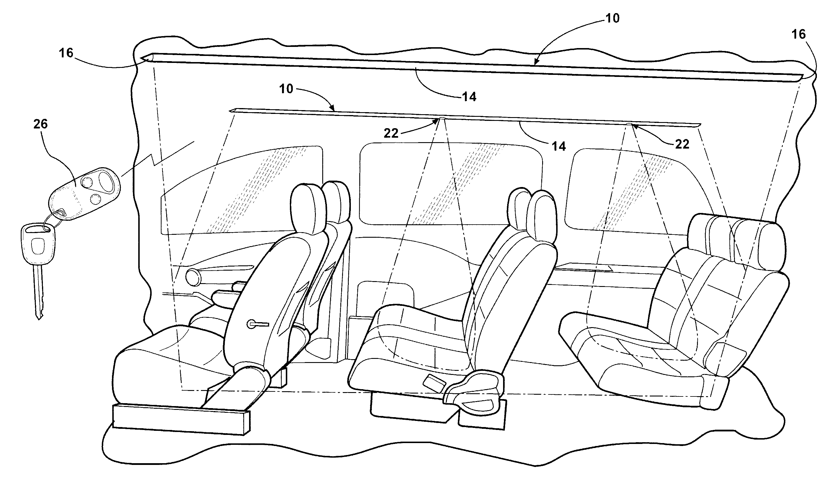 Transitional lighting system for vehicle interior