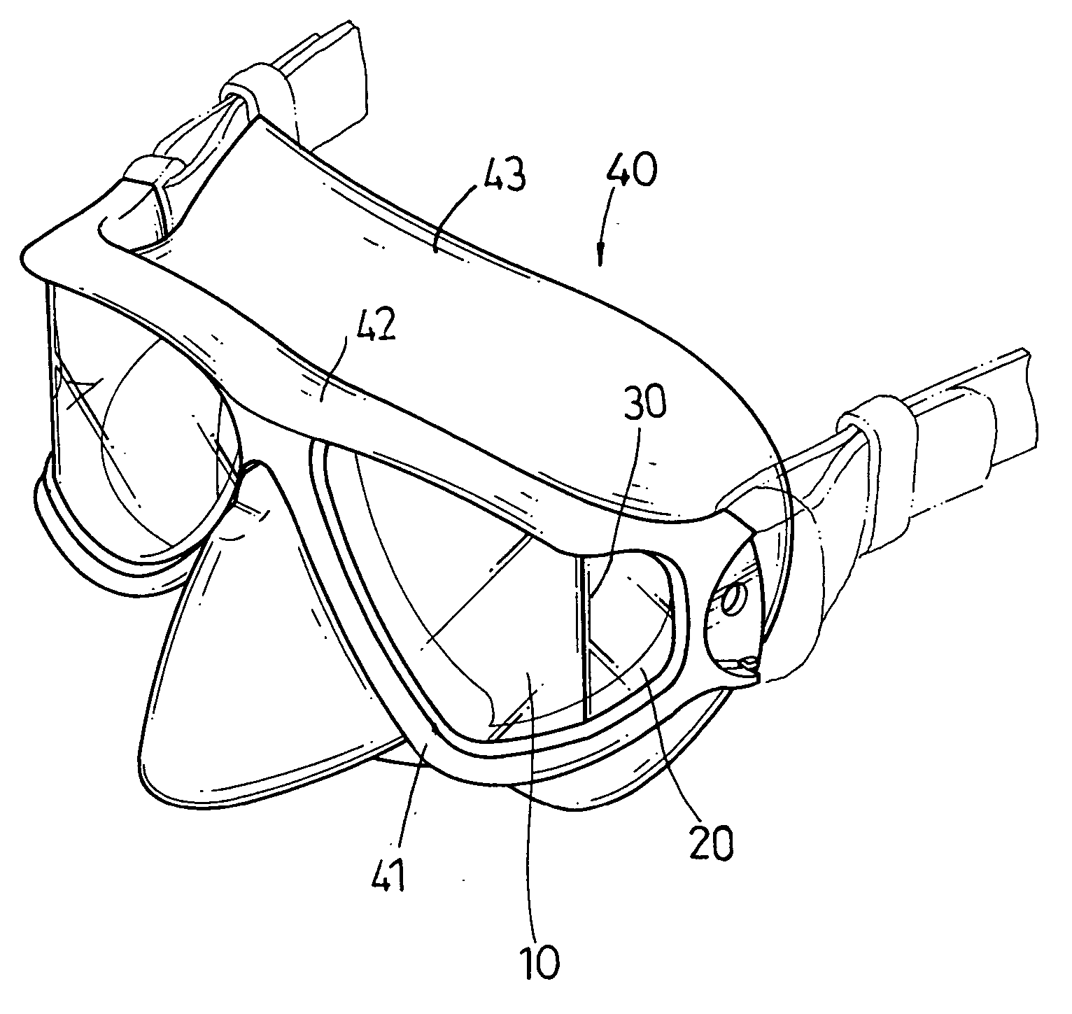 Protective lenses with a flexible gasket assembly