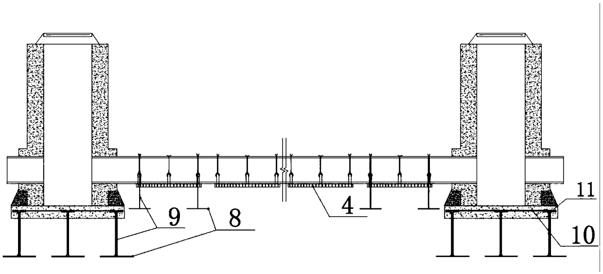 Anti-floating system and construction method of sandbar sewage pipe, well