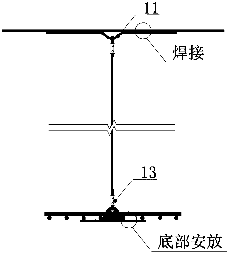 Anti-floating system and construction method of sandbar sewage pipe, well