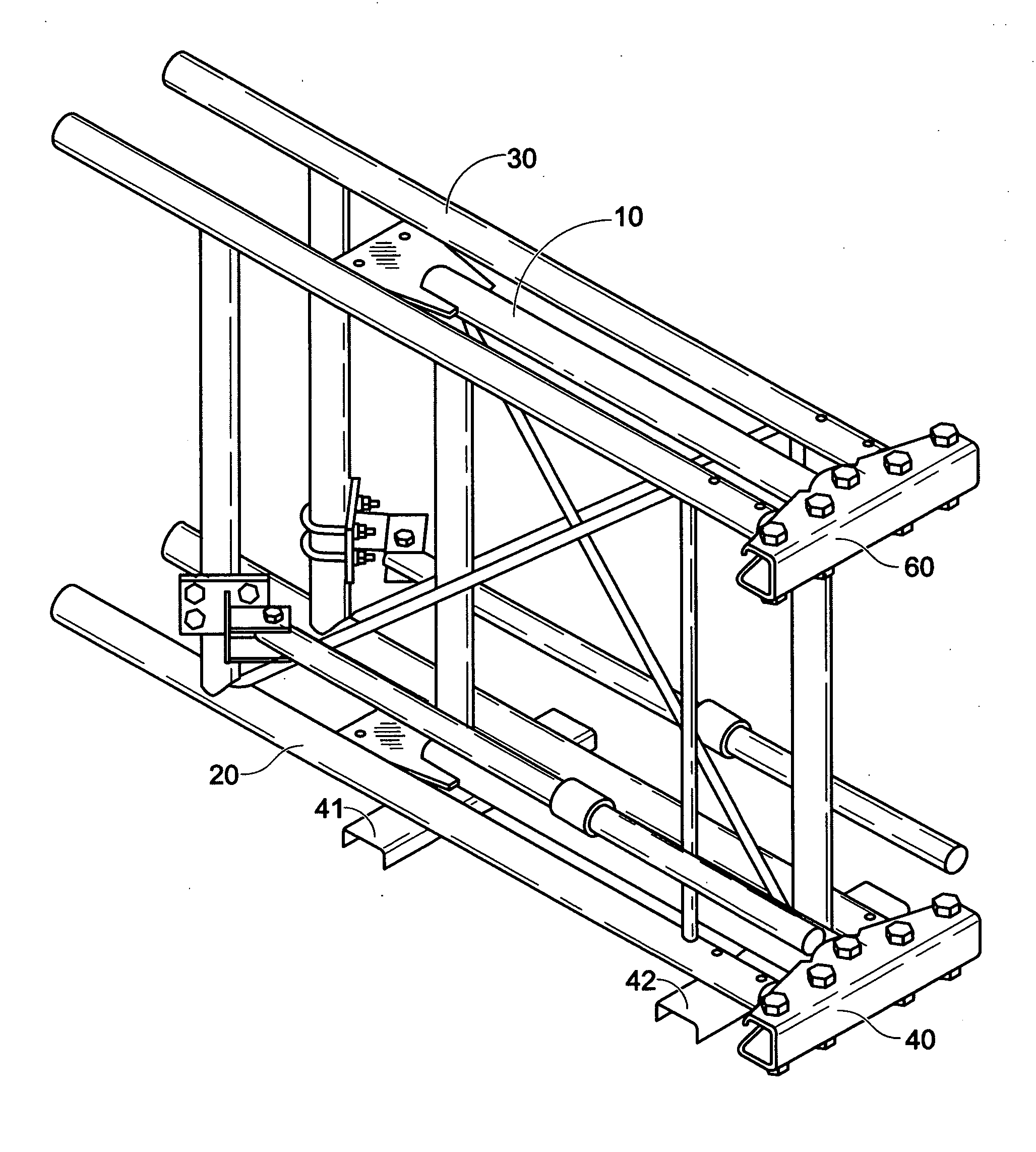 Adjustable fast set antenna frame