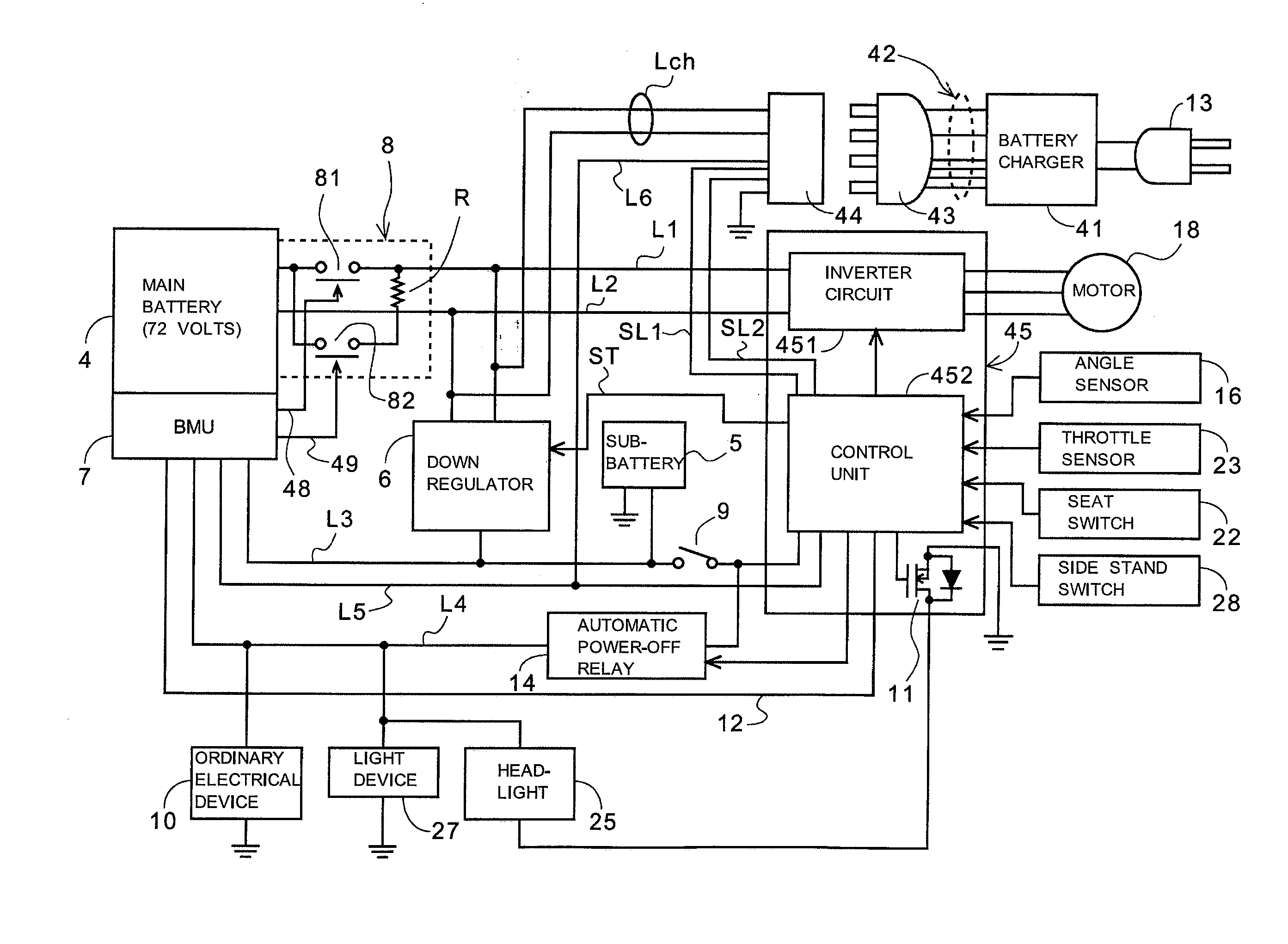 Starting control device of electric vehicle