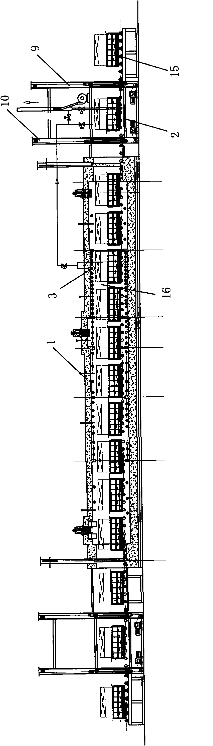 Waste gas protection system for thermal treatment furnace and control method