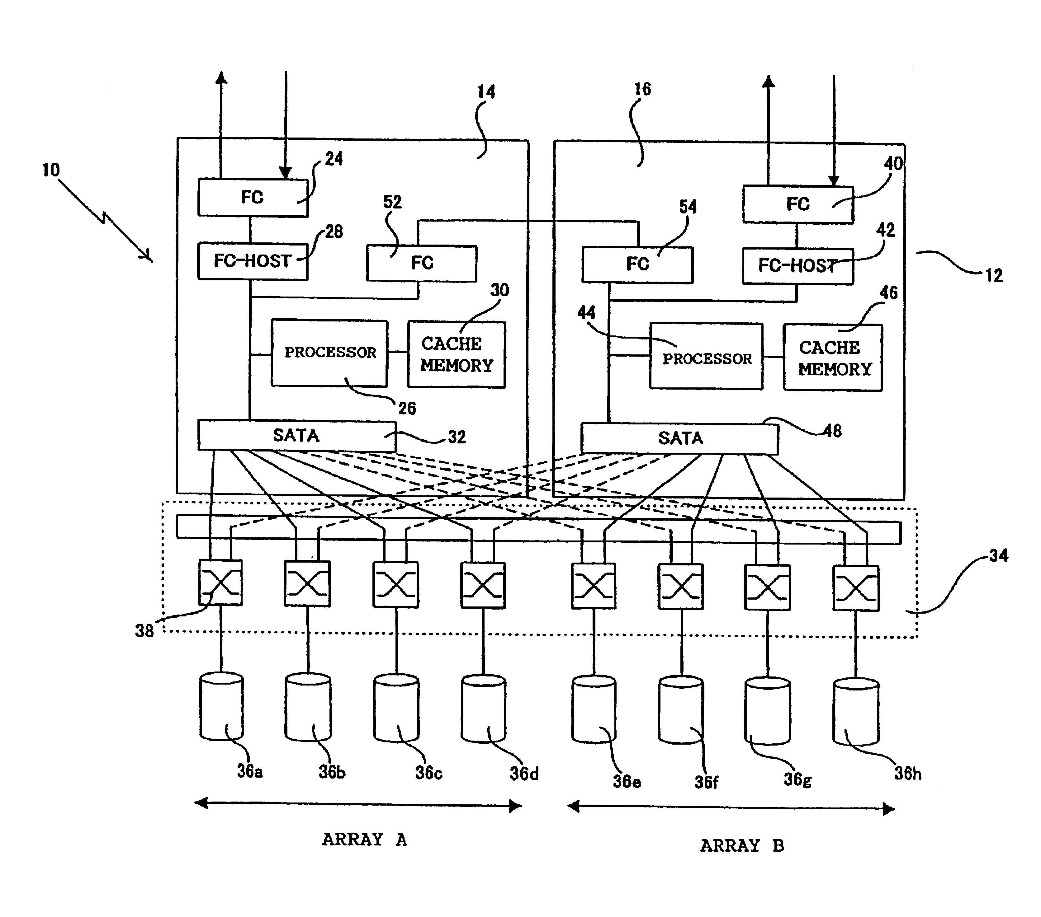 System and method for transferring data from a secondary storage controller to a storage media after failure of a primary storage controller