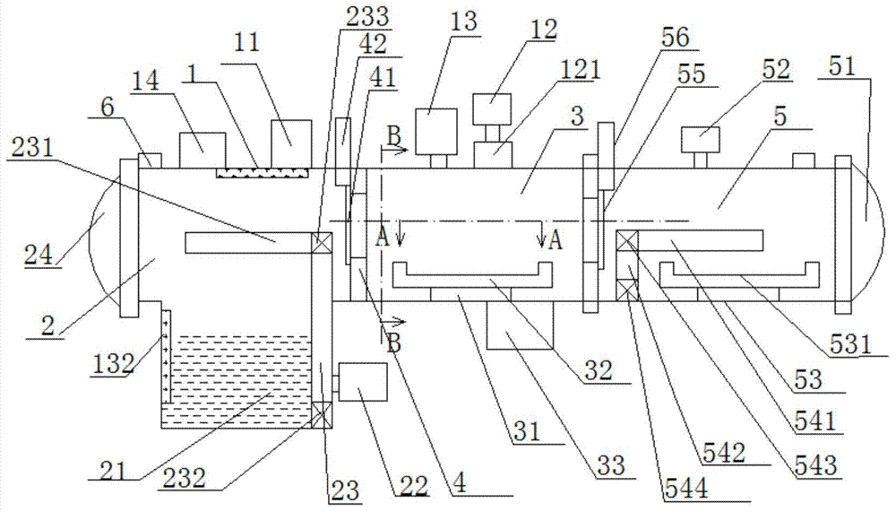 A self-opening and closing anti-corrosion shower purification observation monitoring three-chamber vacuum furnace