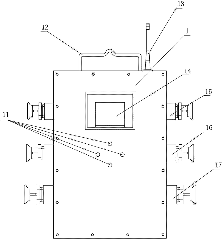 Mining intrinsic safety type wireless pressure acquiring and transmitting substation