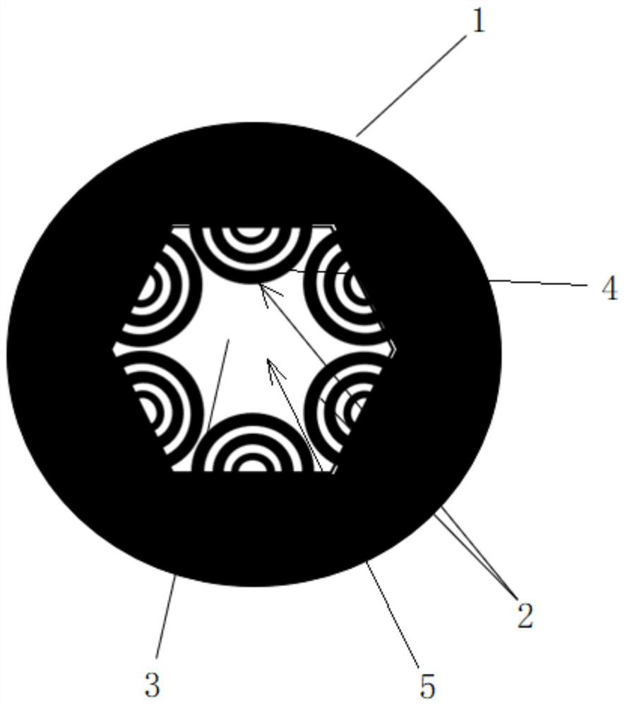 Bragg type hollow-core anti-resonance optical fiber