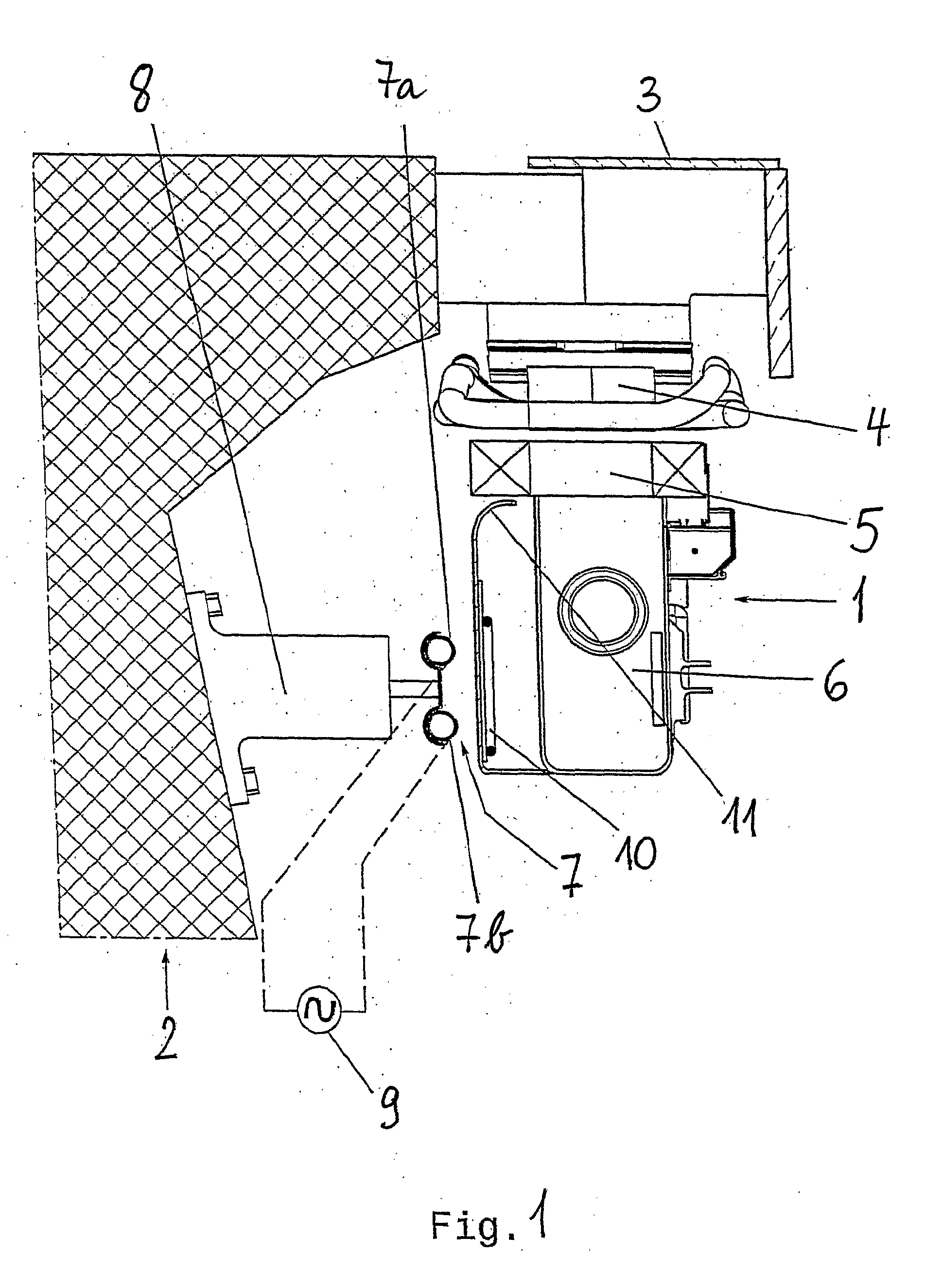 Cladding element with an integrated reception unit for the contactless transfer of electrical energy and method for the production thereof