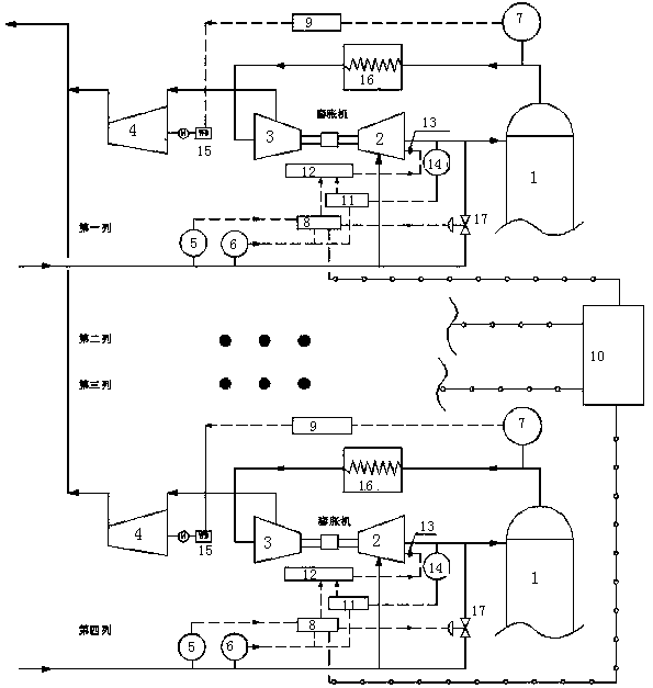 Control device of natural gas ethane recovery device and using method