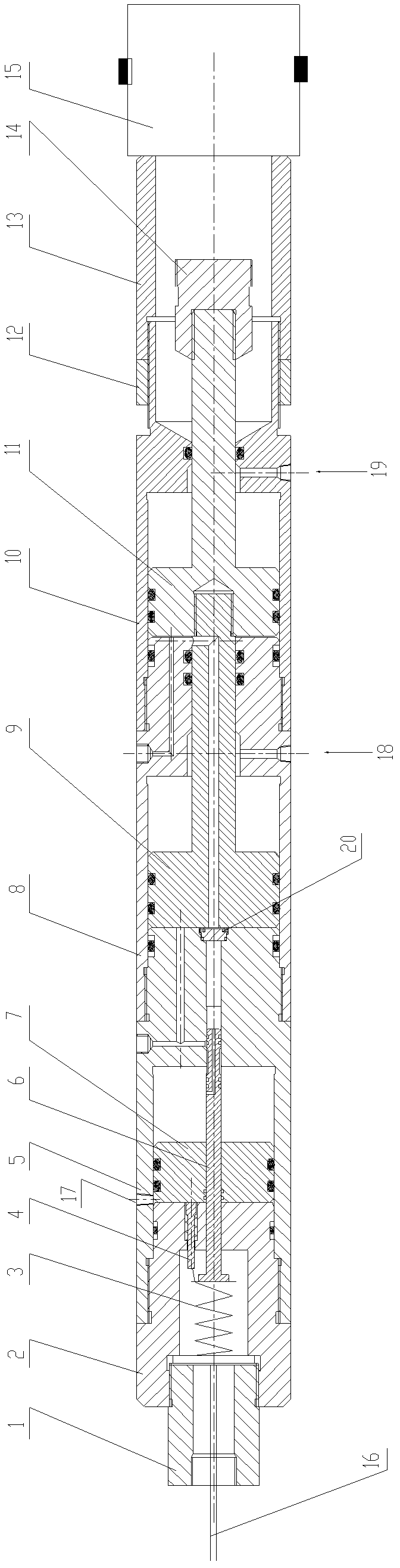 Method for running bridge plug sitting tool by means of differential pressure and bridge plug sitting tool utilized by same