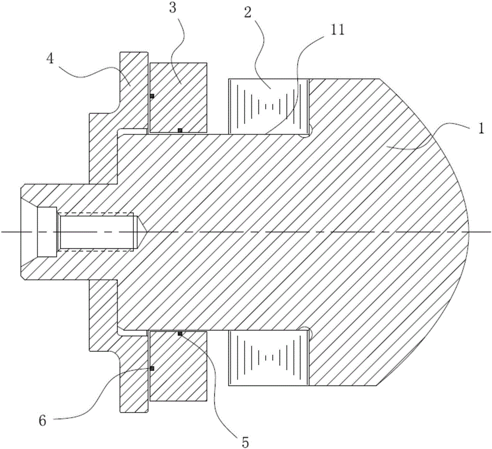 High-speed magnetic suspension rotor type axial detection device and centrifugal compressor