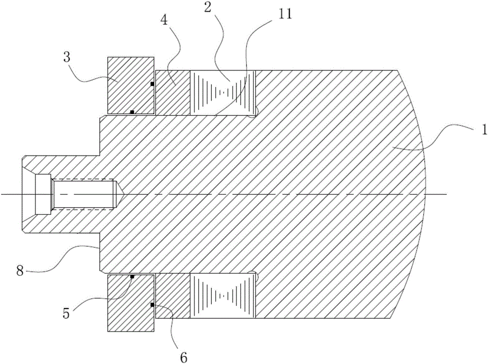 High-speed magnetic suspension rotor type axial detection device and centrifugal compressor