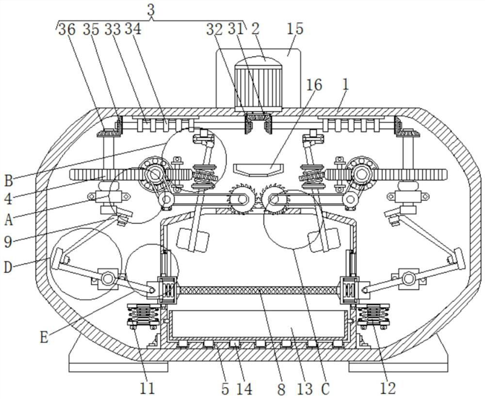 A poppy processing device based on power cracking and repeated turning to promote seed discharge