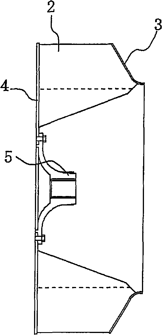 Centrifugal blower with backward inclined blade wheel