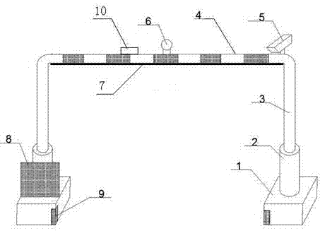 A road height limit frame