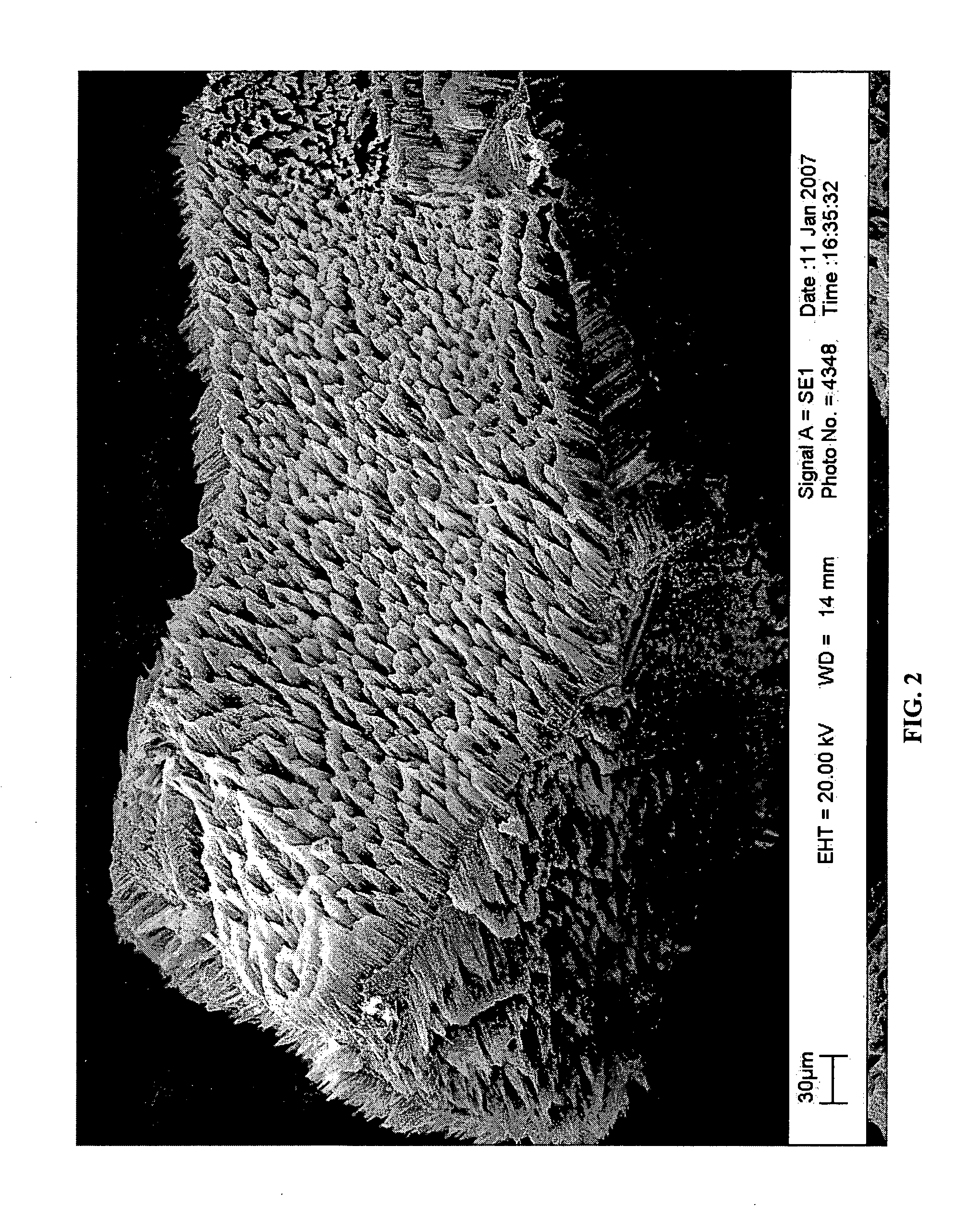 A method of fabricating structured particles composed of silicon or a silicon-based material and their use in lithium rechargeable batteries