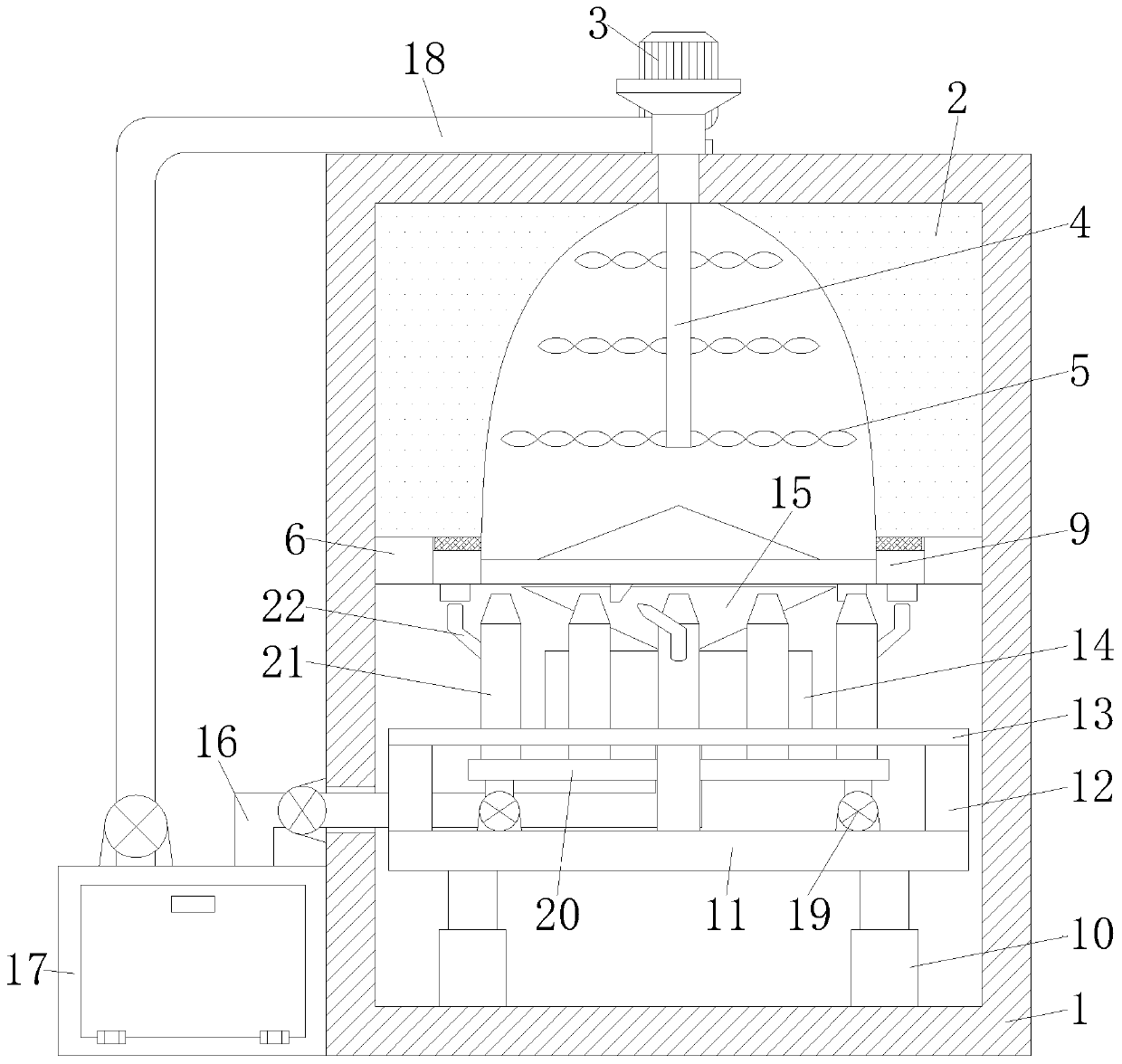 Convenient-to-use efficient crushing device for glass fiber powder production