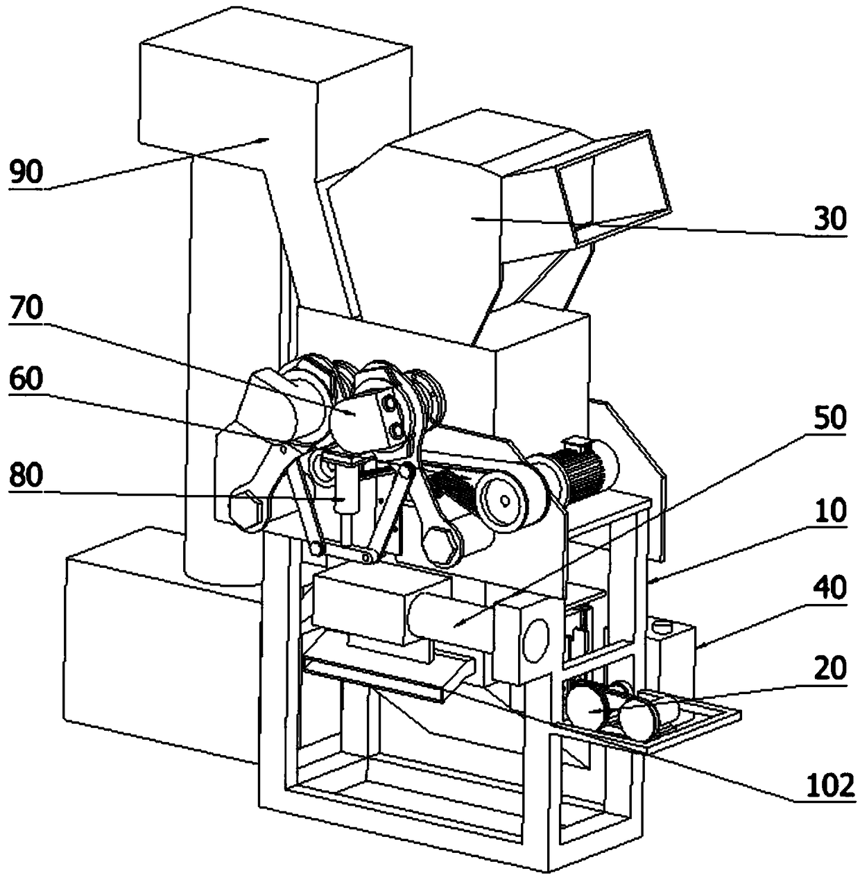 Plastic crushing device