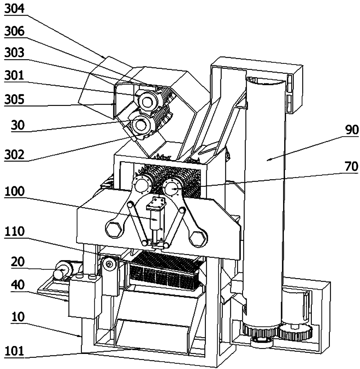 Plastic crushing device