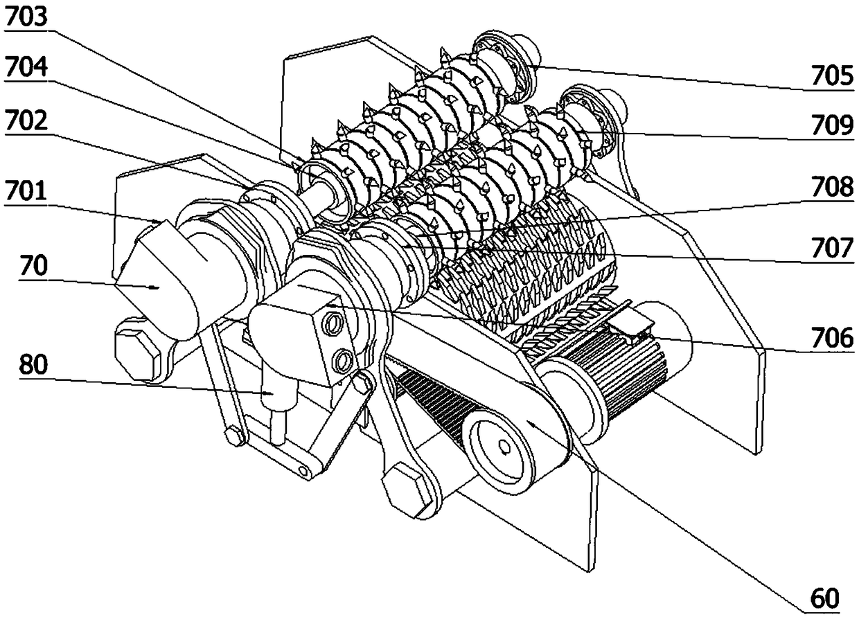 Plastic crushing device