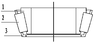 Un-pressed part detection device for conical roller bearing