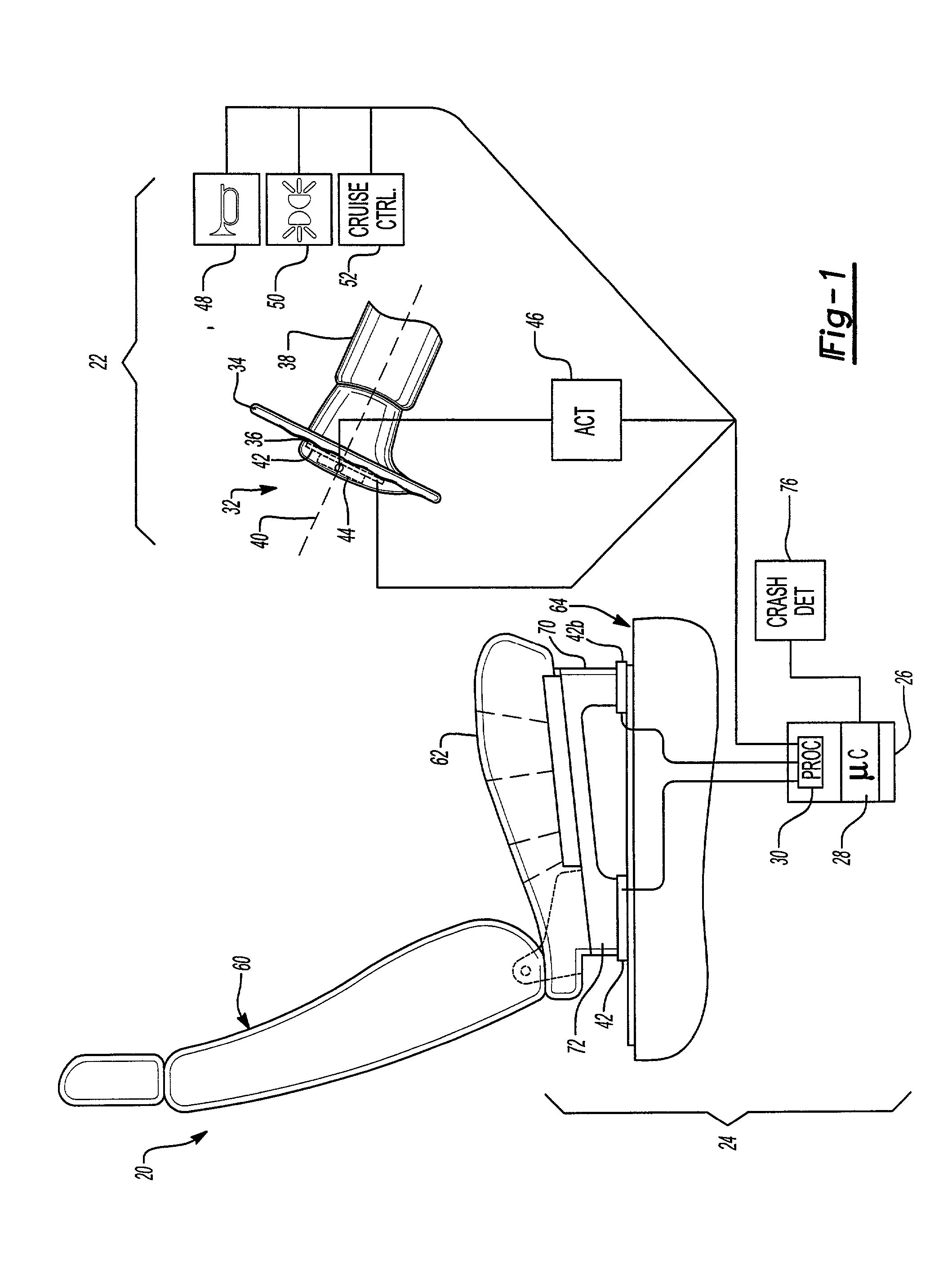 Active magnetostrictive sensor for automotive horn or occupant weight sensor