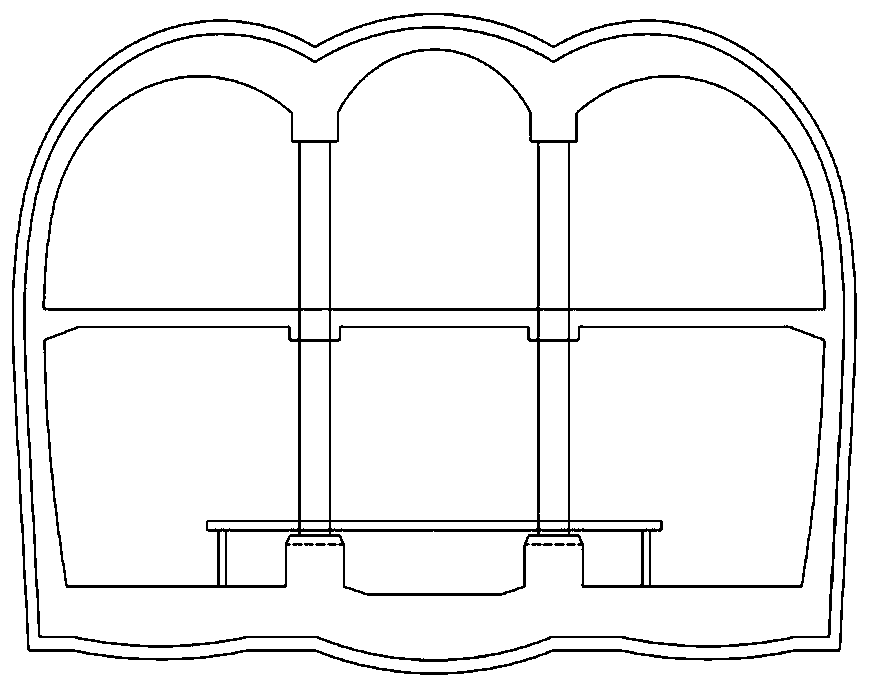 Integrated structure combining assembly and pouring for mined metro station and construction method thereof