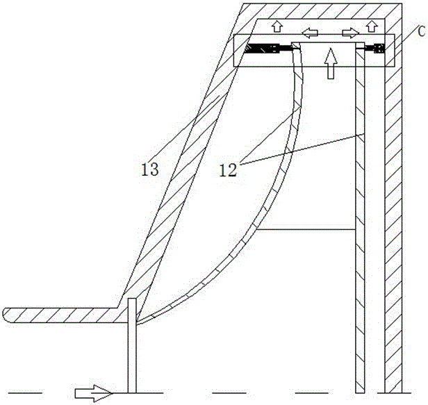 Sealing mechanism for gap between impeller and volute