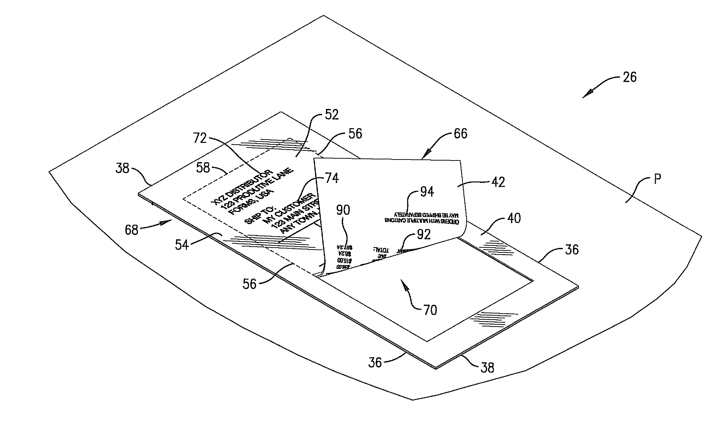 Linerless packing and shipping label system