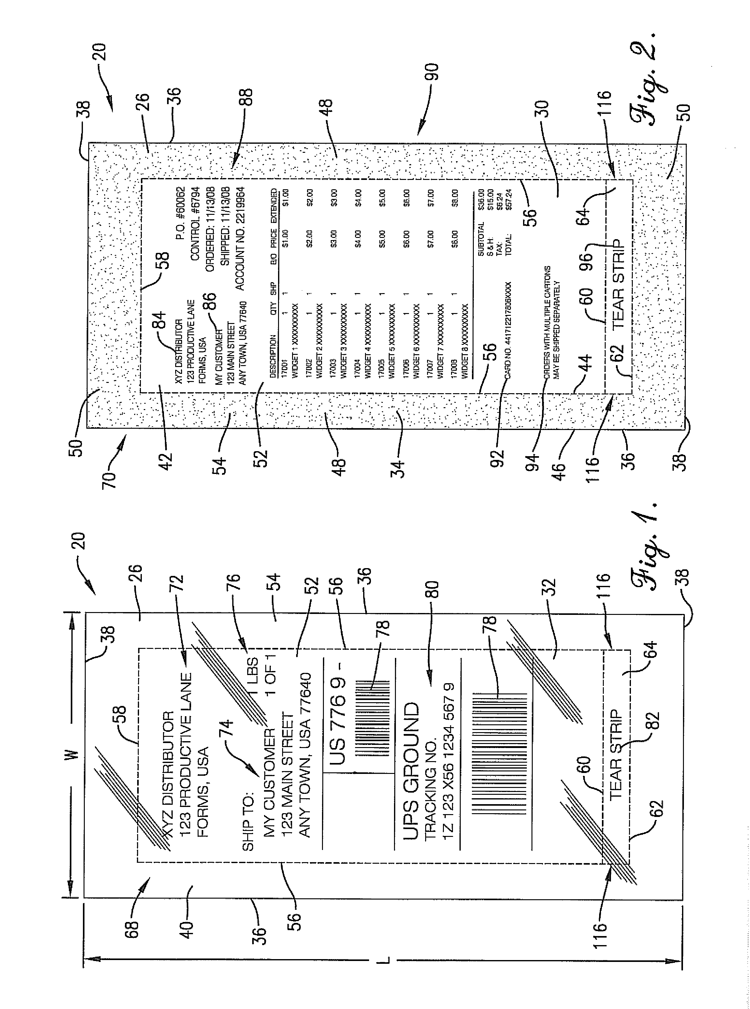 Linerless packing and shipping label system