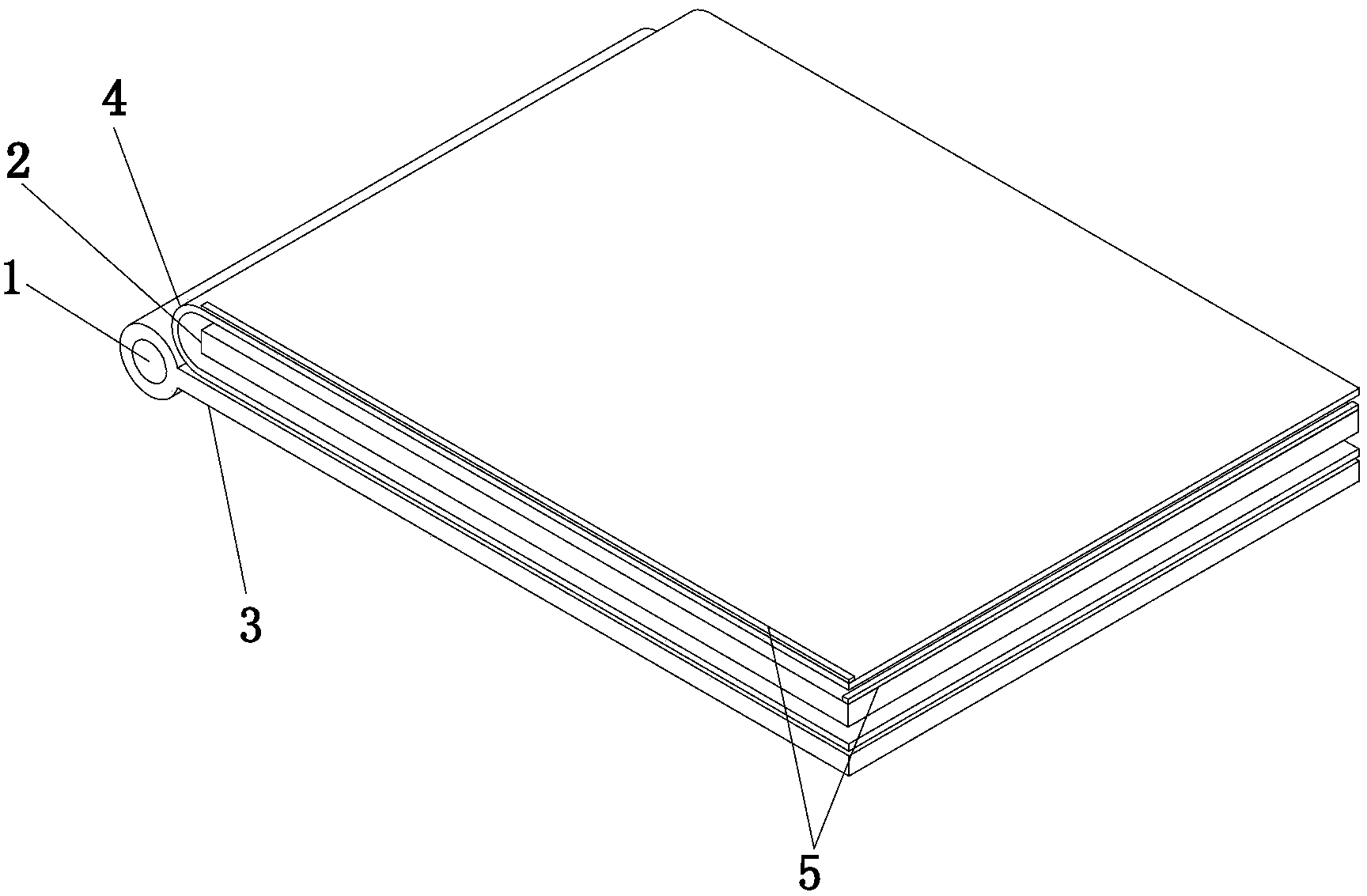 Ladder water inflowing rolling membrane element of opening water producing runner