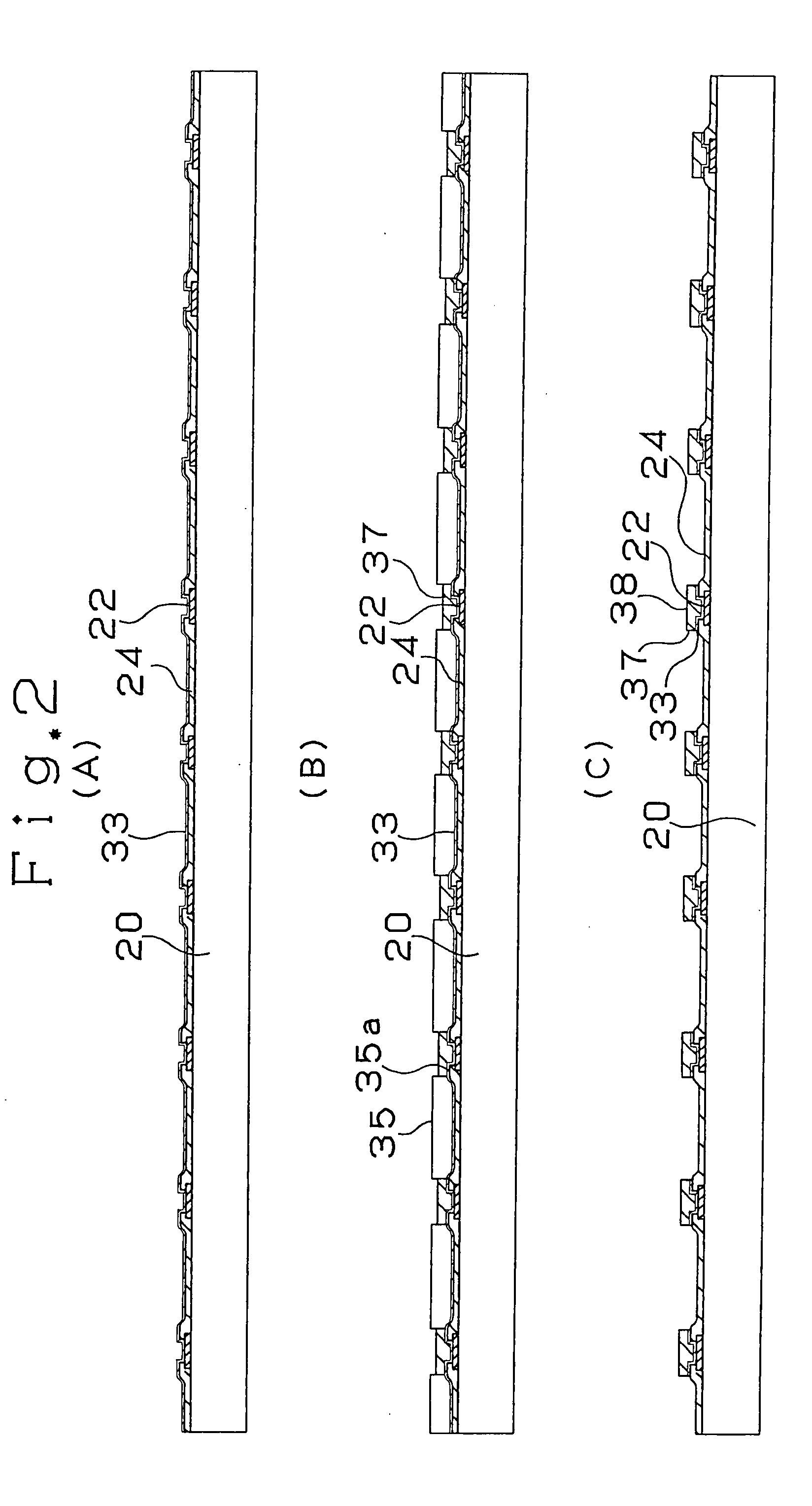 Semiconductor element, method of manufacturing semiconductor element, multi-layer printed circuit board, and method of manufacturing multi-layer printed circuit board