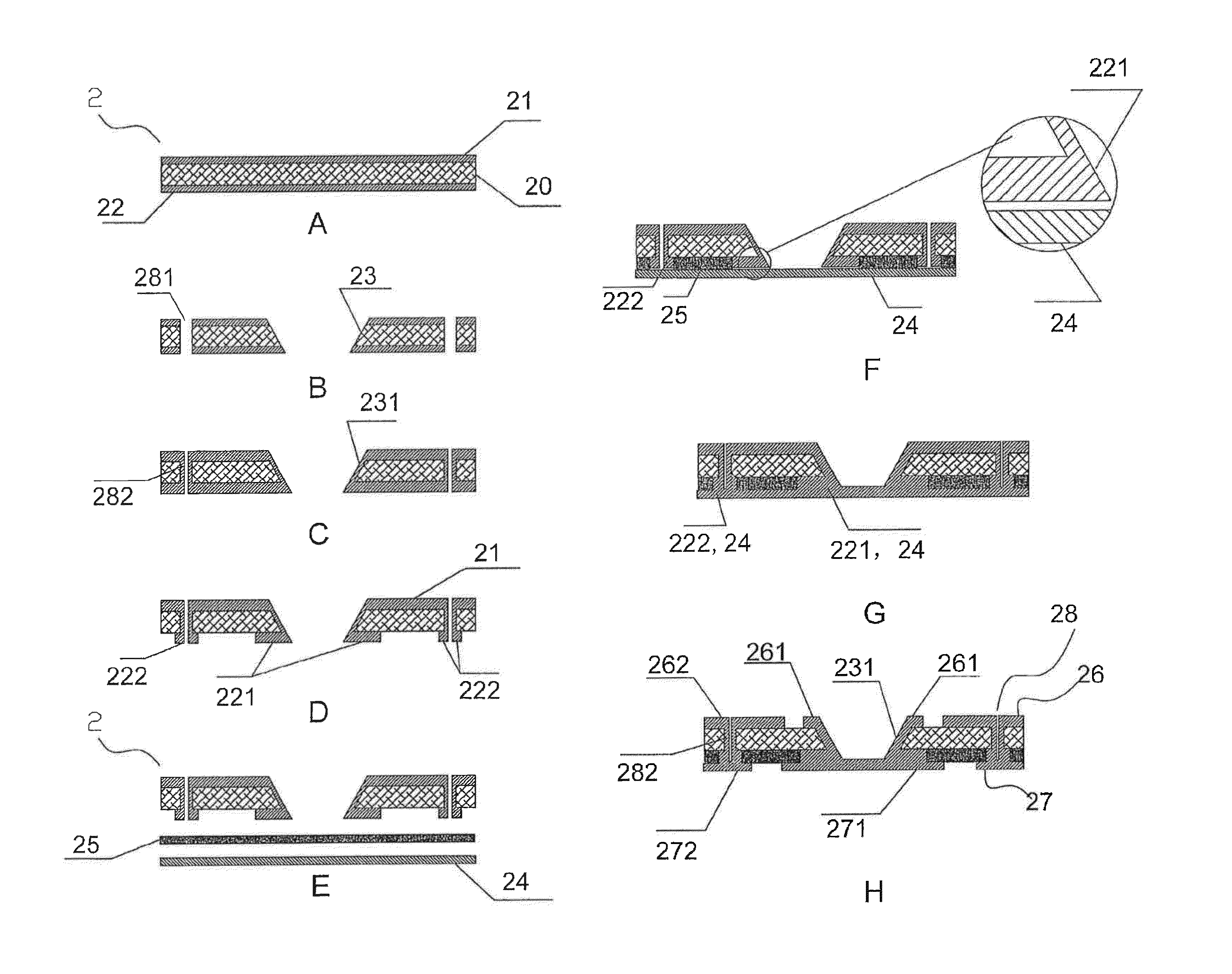 Manufacture method for a surface mounted power LED support and its product