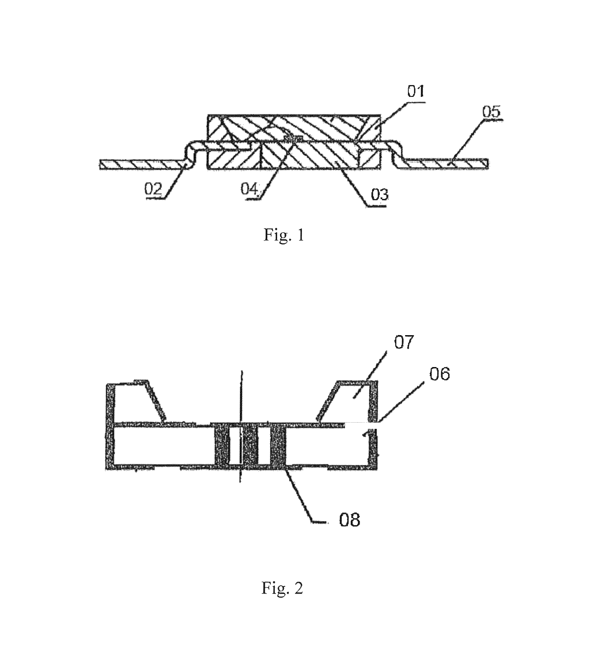 Manufacture method for a surface mounted power LED support and its product