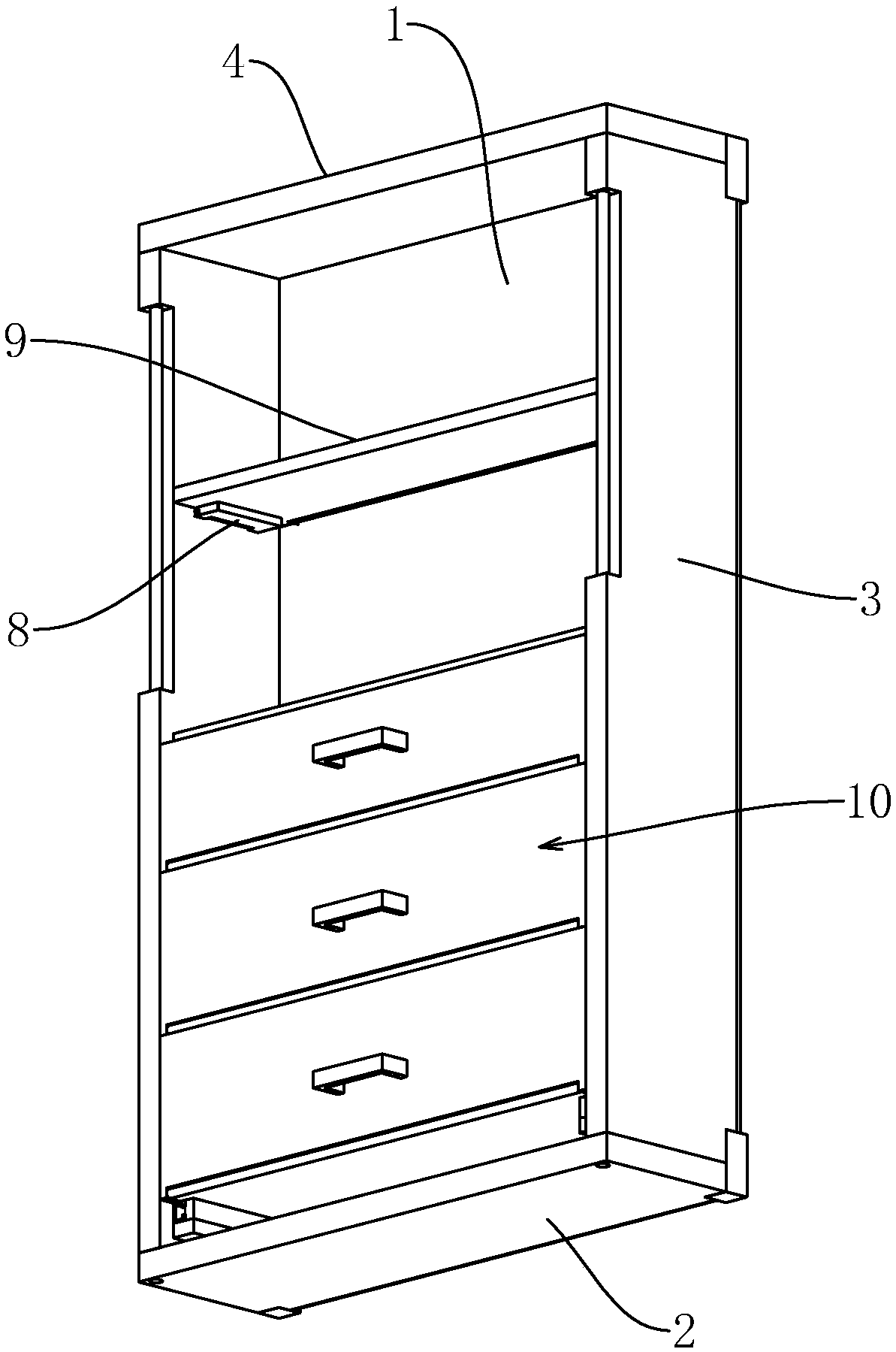 Foldable and detachable file cabinet