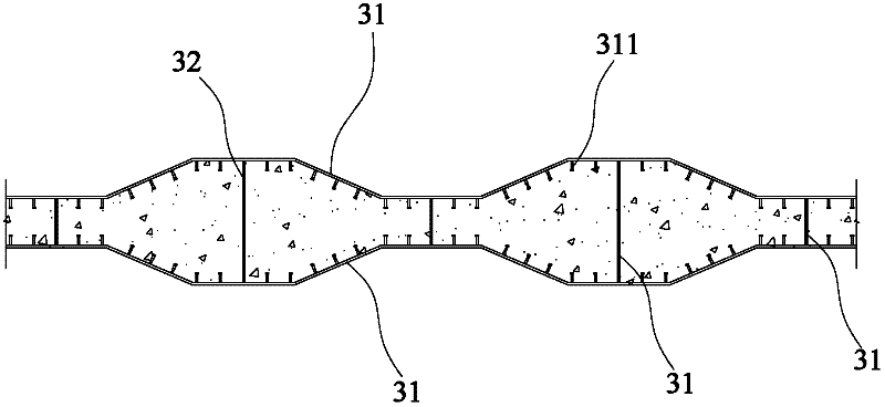 Polycarbonate (PC) composite bridge with corrugated steel webs and construction method for PC composite bridge