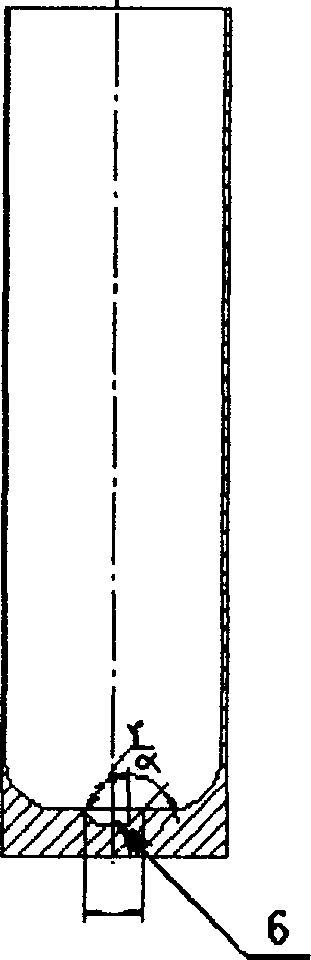 Method for eliminating bottom through-hole burr of processed deep cylindrical work pieces and dedicated male die therefor