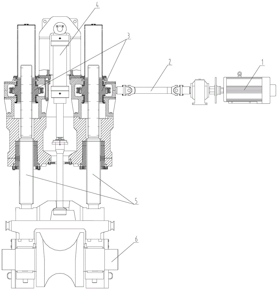 Hydraulic control system for upper roll balancing device of rotary forging mill