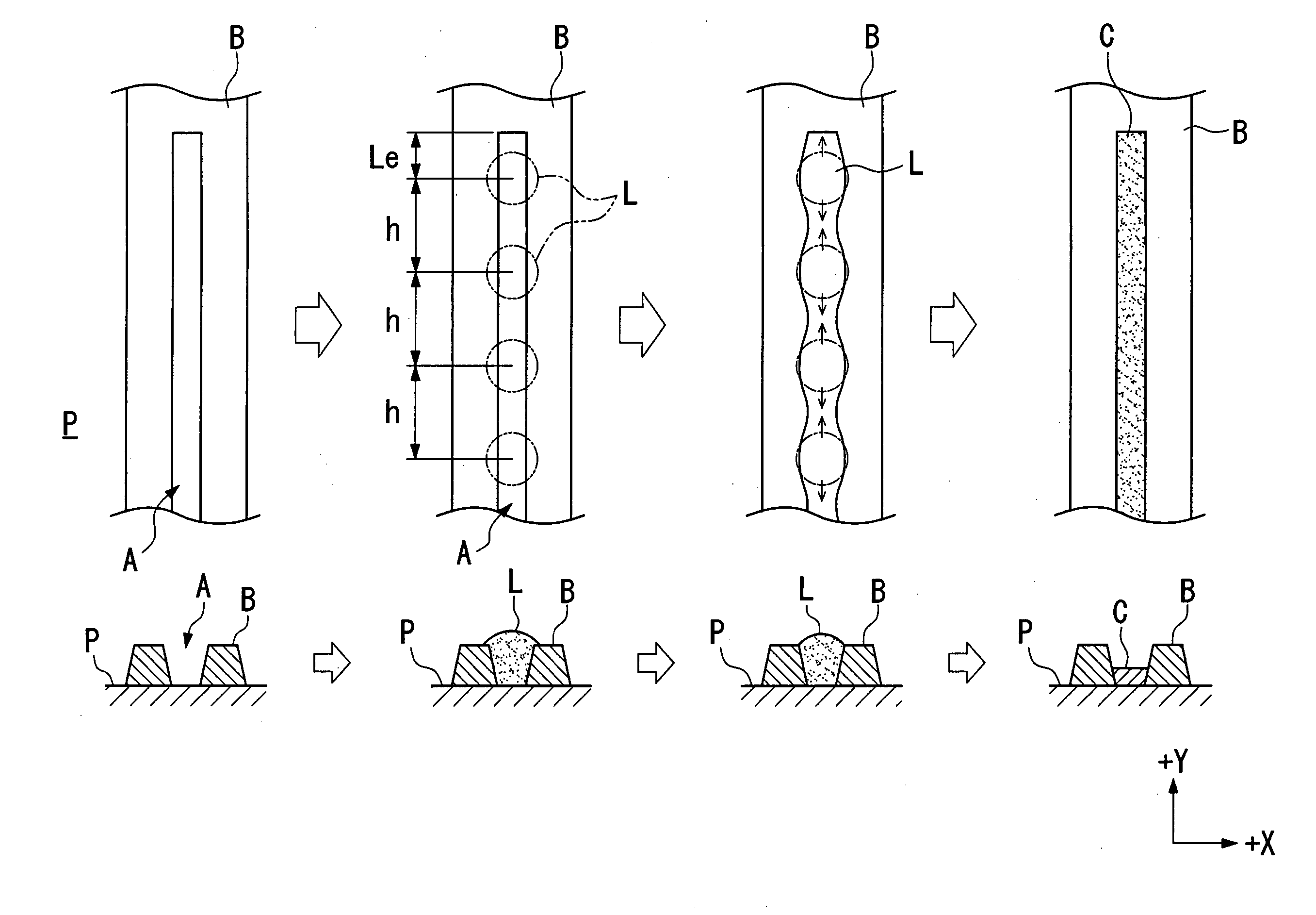 Film pattern formation method, device and method for manufacturing the same, electro-optical device, electronic device, and method for manufacturing active matrix substrate