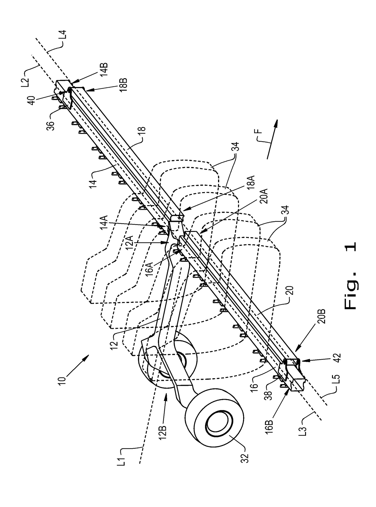 Mounted front fold agricultural toolbar